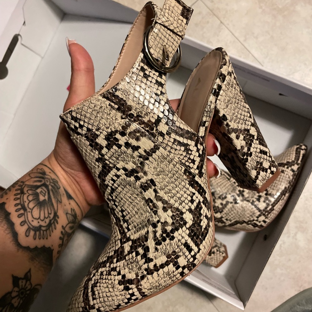 ALDO Snake Bootie Heels
